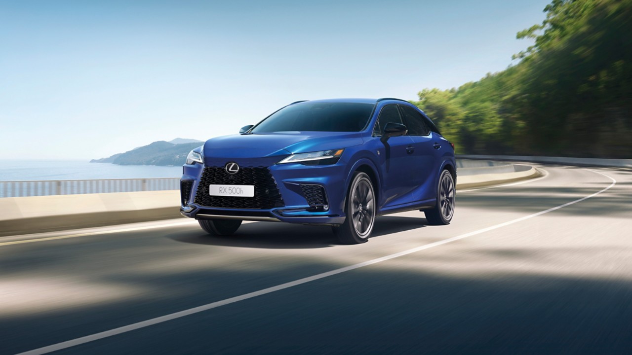 Lexus RX steht in einer Einfahrt