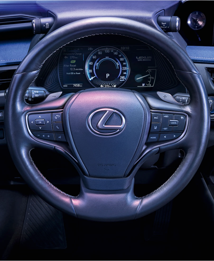 Lenkrad eines Lexus UX300e