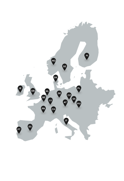 Netzkarte in Europa