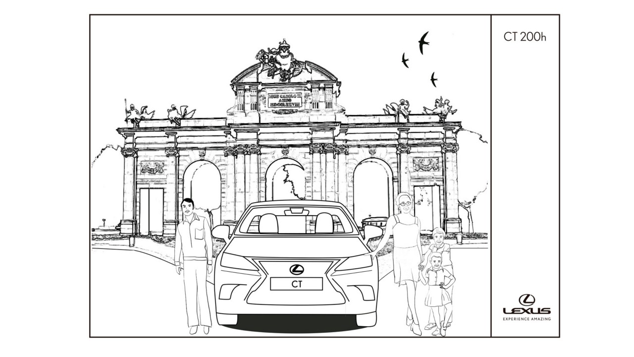 Zeichenvorlage für den Lexus CT 200h