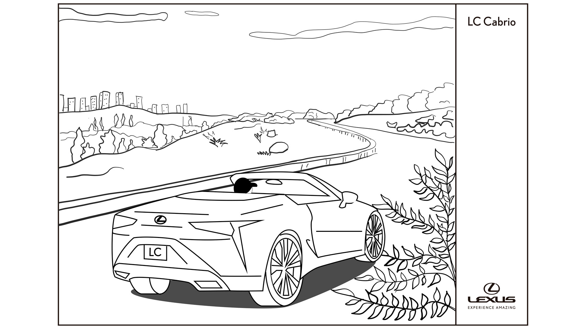 Zeichenvorlage für den Lexus LC Cabrio