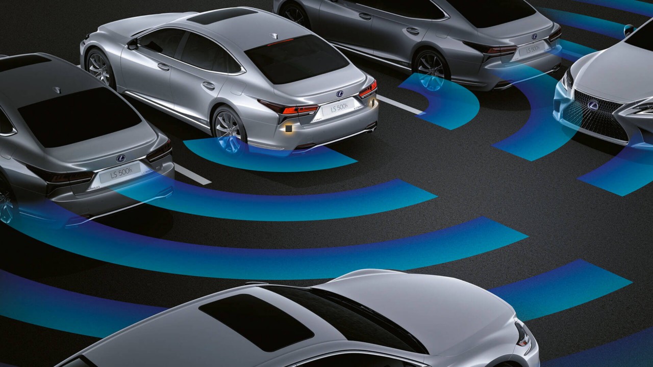 Abbildung der Einparktechnologie von Lexus LS 500 h