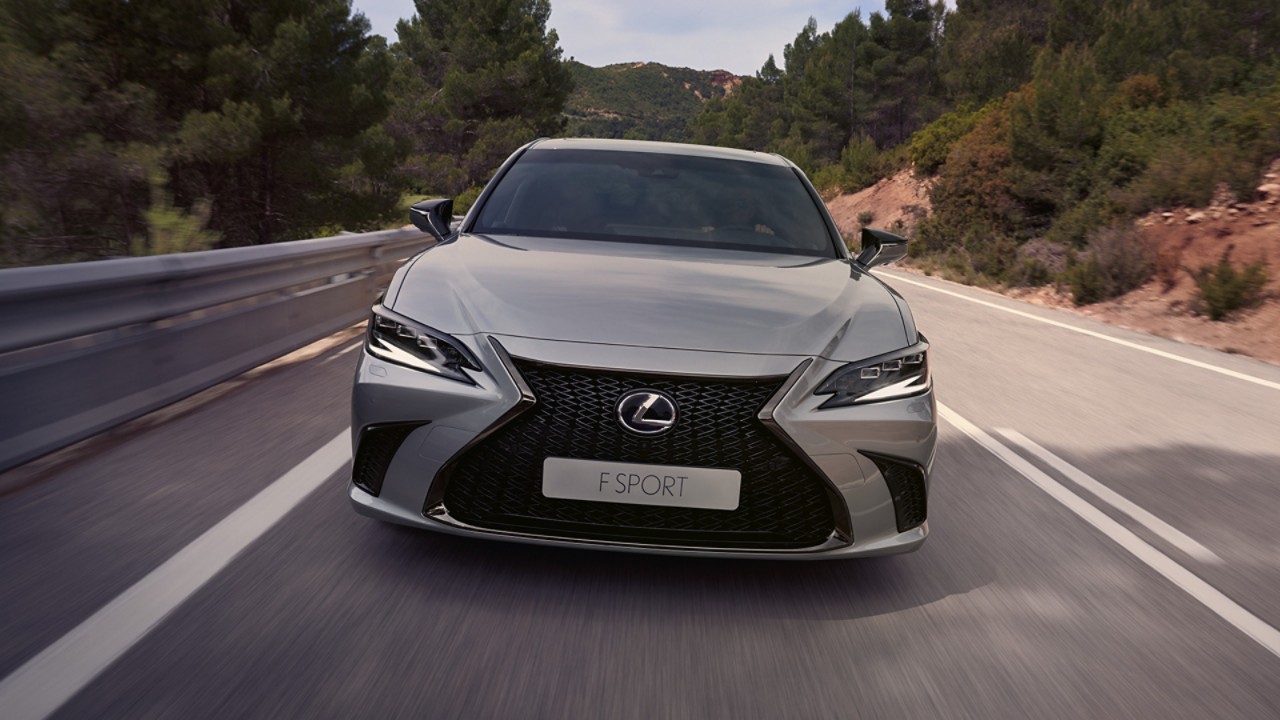 Front view of the Lexus ES F Sport