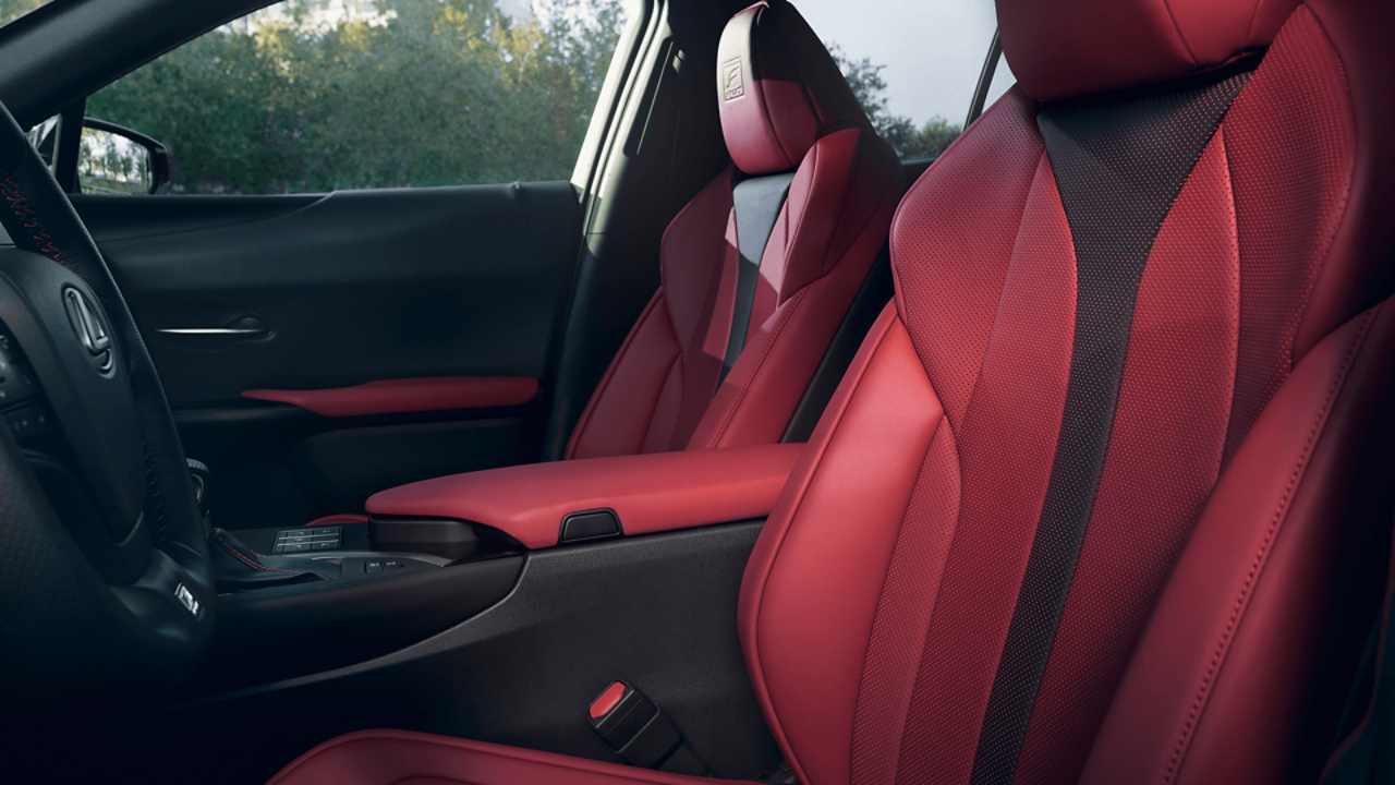  The front seats of a Lexus UX