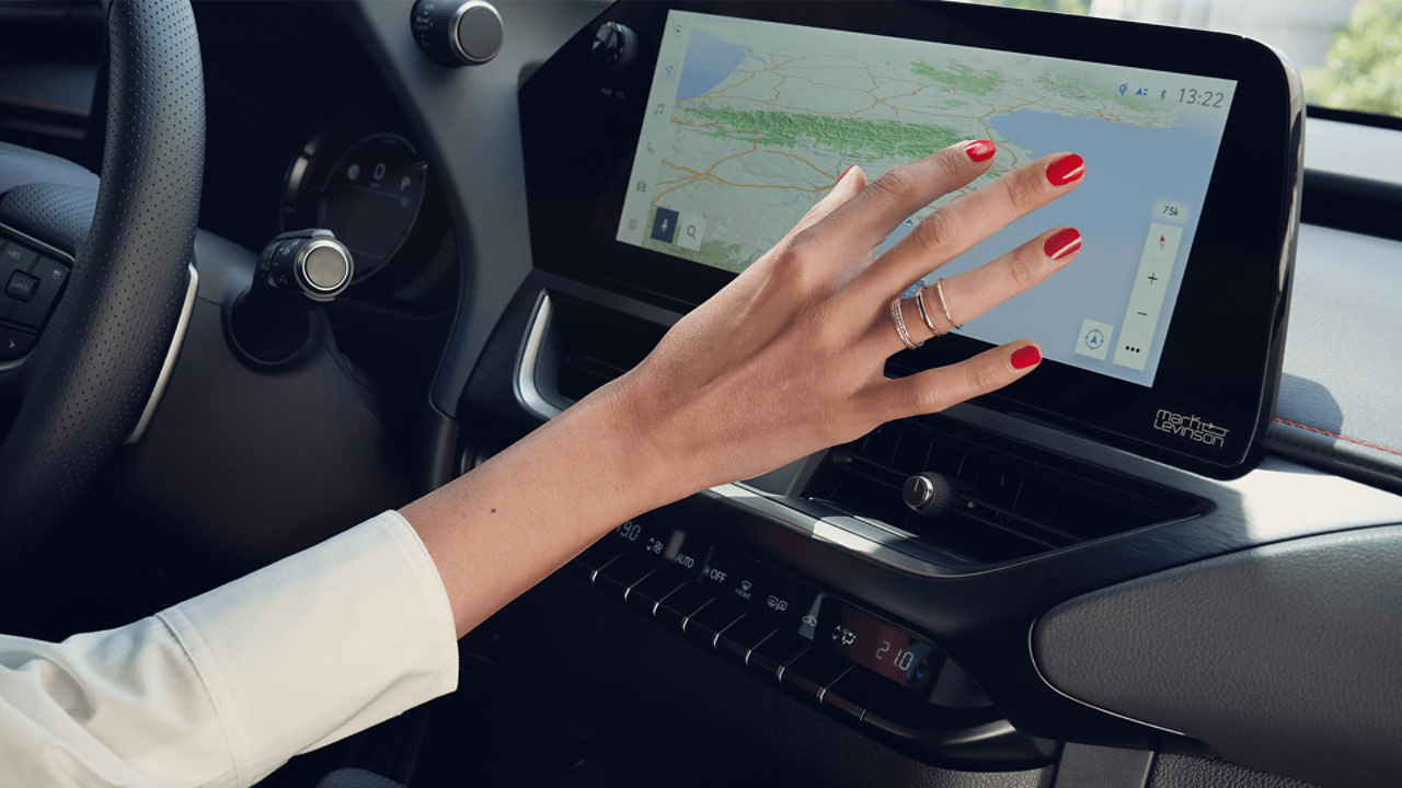  A multimedia display inside a Lexus UX