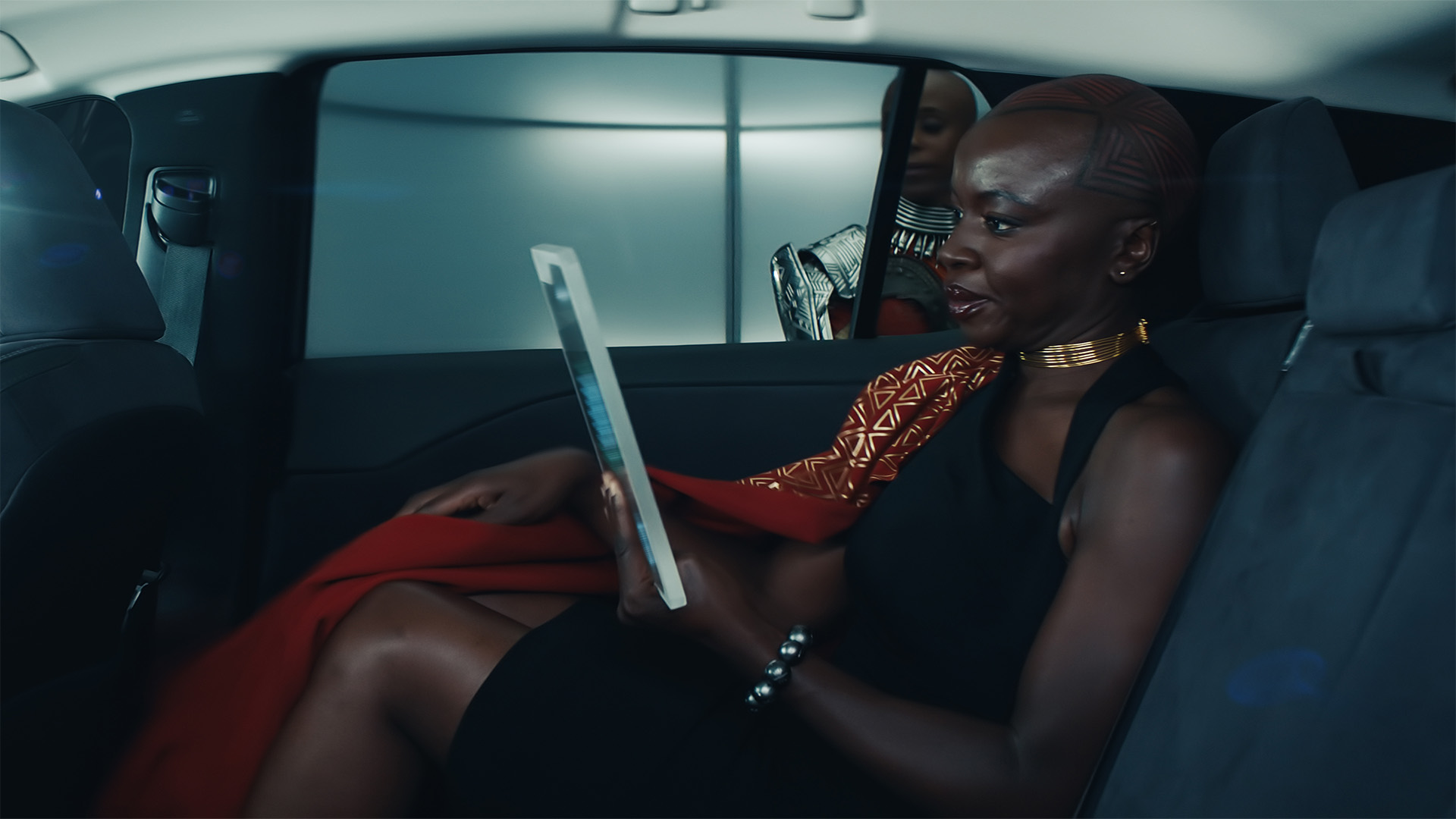 A “Black Panther: Wakanda Forever” actress sat in a Lexus RZ 450e